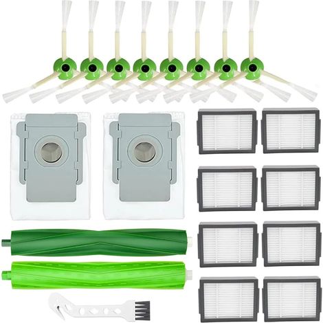 21 Stück Ersatzteile Kits Kompatibel mit iRobot Roomba E I & J Serie E5 E6 E7 i3+ i4+ i6+ i7 i7+ i8+ j7 j7+ Staubsaugerfilter Seitenbürsten Zubehör (1/4)