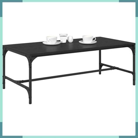 Table basse - 881122 - Chêne noir - Bois d'ingénierie - 100 x 50 x 35 cm (1/5)