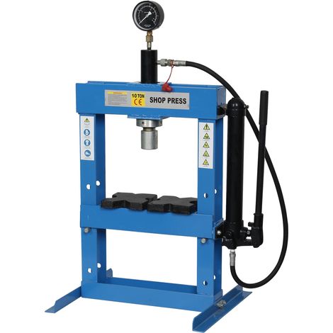 Presse hydraulique 10T avec Manomètre Presse Établi Atelier 180-355mm