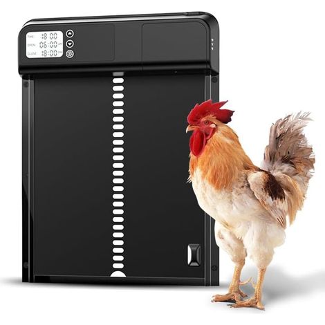 Porte automatique pour poulailler Chronométrage et manuel de porte de poulailler intelligent IPX3 interrupteur pour portes en aluminium pour poulets pour canard (1/5)