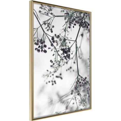 Affiche Murale Encadrée "Sprinkled with Flowers" 21 x 30 cm Or