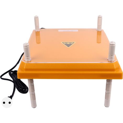 Plaque chauffante pour poussins 10x10 pouces avec bouclier anti-poussière, chauffage couveuse pour oisillons, maintient la chaleur et le confort, prise UE 220V, jaune (1/5)