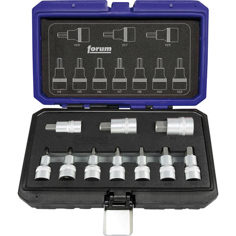 Composition d'embouts de vissage 1/2'' pour vis à 6 pans femelle, Quantité : 10 pièces (1/2)