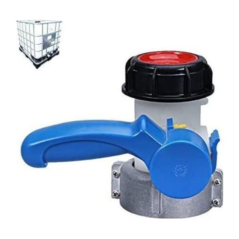 Adaptateur vanne papillon IBC - PZCC - Universel - PEHD - 75 mm - Résistant à la corrosion (1/5)