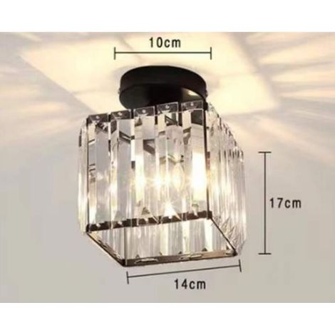 Geometric wrought iron wall light for living room, kitchen, attic, dining room, cafe (bulb not included) black and white square light E27 (1/3)