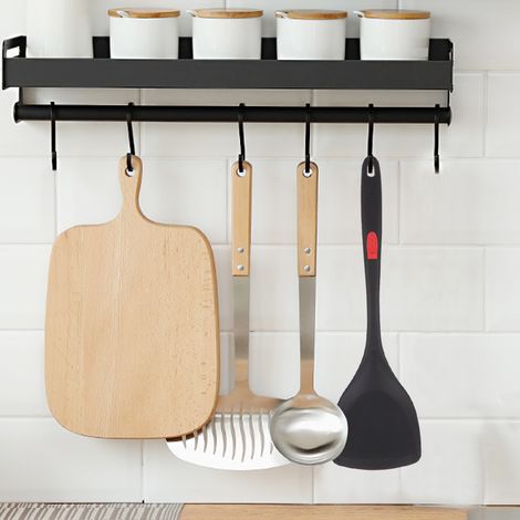 Spatule en silicone résistante à la chaleur, manche long, ustensile de cuisine antidérapant (Spatule) (1/5)
