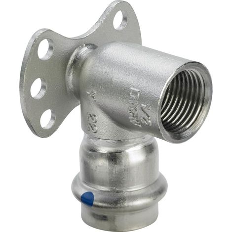 Viega Sanpress Inox LF-Rosone a muro, d 15mm, Rp 1/2 acciaio inossidabile modello 2325.5LF, 667061