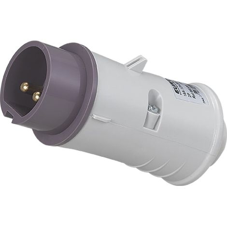 Fiche industrielle mobile droite IP44 - 2P - 16A - 24V AC - Eur'Ohm