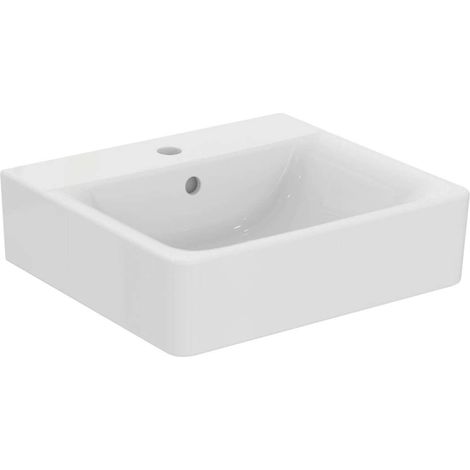 Ideal Standard Connect - Lavabo Cube , 50x46x18 cm, un trou pour mitigeur, blanc E713801 (1/5)