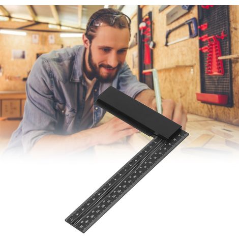 Multifunktionales Markierungslineal für die Holzbearbeitung, T-Lineal aus Aluminiumlegierung, L-förmiges Lochlineal, Werkzeuge für die Holzbearbeitung (1/5)