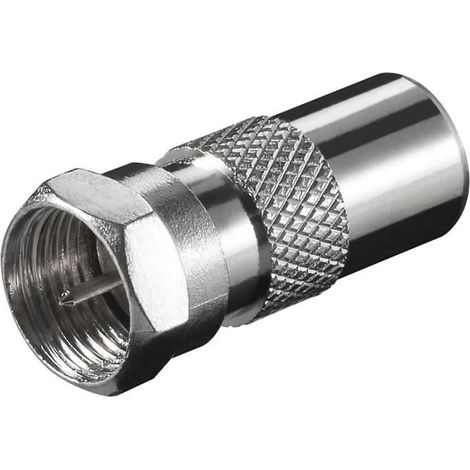 Adaptateur Coaxial - ALPEXE - Lot de 10 - F-plug vers Fiche Coaxiale - Couleur Gris