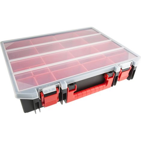 Boite compartimentée RS PRO, 15 Compartiments, Plastique, 91mm x 416mm x 336mm ( Prix pour 1 ) (1/2)