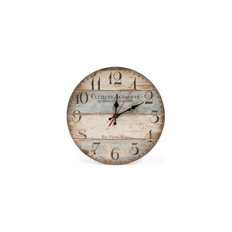 Horloge murale rétro européenne pastorale salon horloge murale décoration simple horloge murale en bois horloge murale à quartz (1/5)