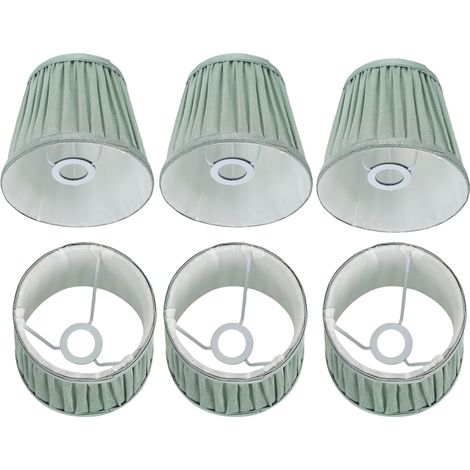 Lot de 6 abat-jour modernes en tissu vert pour appliques murales et lustres (1/5)