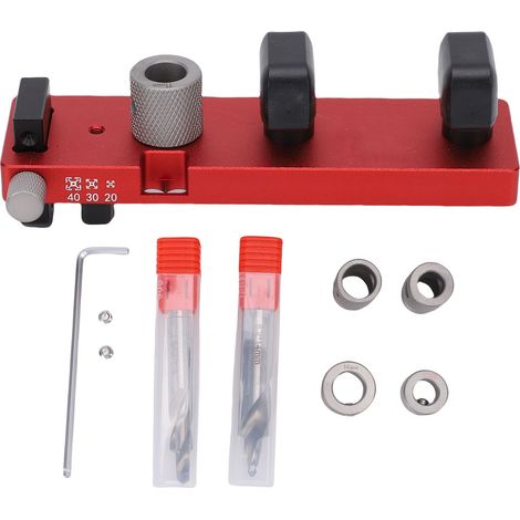 Gabarit perçage profil aluminium avec foret étagé – Positionnement rapide guide poinçonnage séries 20/30/40mm (1/5)