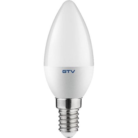 GTV Ampoule LED Flamme C30, Culot E14, 6W (Équivalent 43W), 520 lm, 4000K Lumière Blanche Neutre, Angle 160, Non Dimmable, Idéale pour Lustres et Appliques Murales