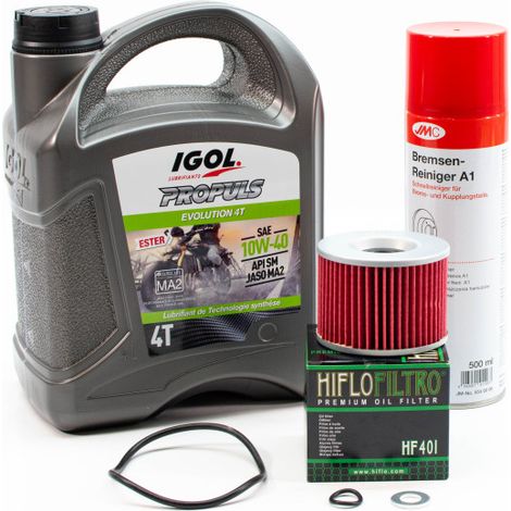 Kit Entretien Vidange pour KAWASAKI ZR-7 S de 2001 à 2005 - IGOL PROPULS EVOLUTION 10W40 4L