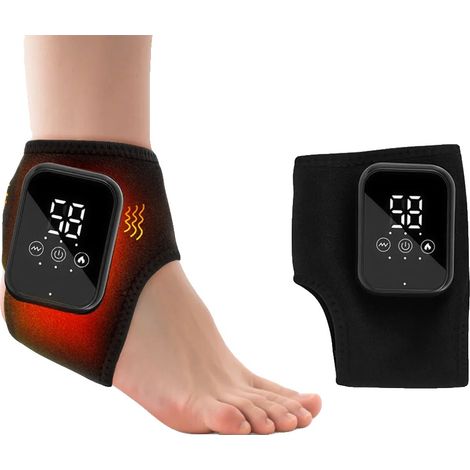 Massaggiatore per piedi e caviglie, termoterapia, intensità di massaggio regolabile, 1 pezzo per la caviglia (1/2)