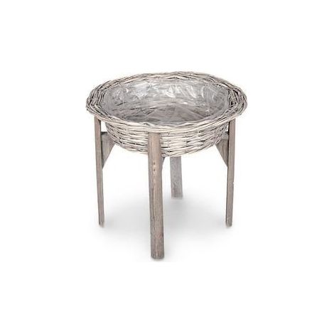 Porta vaso rialzato vimini d40h36 (cesto h10) (kit da 3)