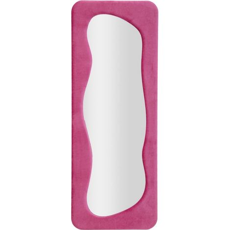Dmora - Specchio Casciago, Specchiera, Articolo d'arredo a muro, Decorazione con specchio, 40x4 h160 cm, Fucsia