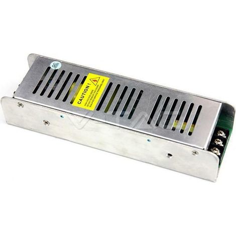 Fuente de alimentación metálica delgada V-TAC 150 W 24 V 6,25 A 2 salidas 199 x 61 x 31 mm IP20 regulable