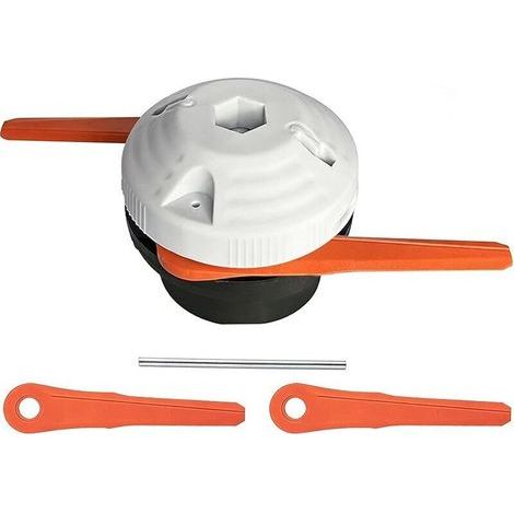 Polycut 6-2 Schneidkopf für STIHL FS38, FSA60R, FSA86R, FS40, FS50 Freischneider, FSA 60 R Trimmerkopf, FS 38 Kantenschneiderkopf, Freischneiderzubehör, mit 4 Klingen (1/5)