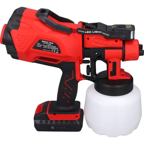 Pistolet à peinture électrique avec LED, haute tension, outil de peinture portable 100-240 V, prise UE (1/5)