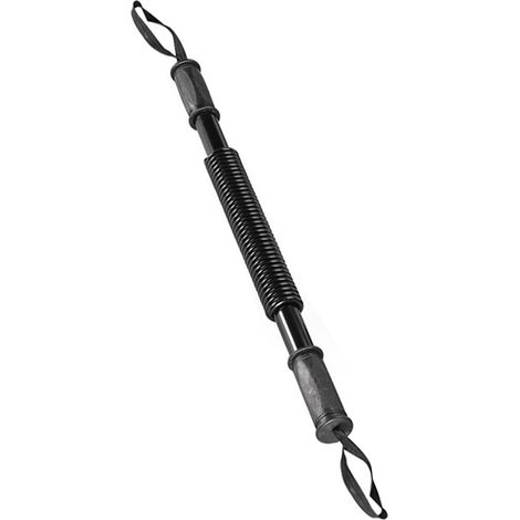 Barre Power Twister en acier au carbone classique noir, résistance de 44lb, constructeur de bras robuste pour les épaules, les biceps et les bras (1/5)