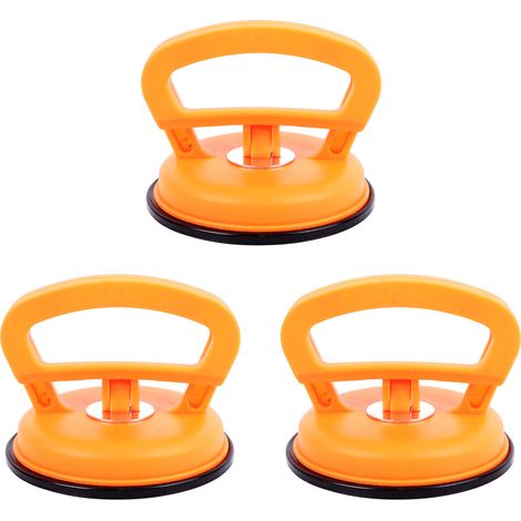 Lot de 3 ventouses de réparation automobile en plastique à forte aspiration pour débosseler et soulever les carreaux de verre. (1/5)