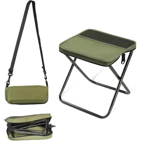 BUNTHAUS Siège de Camping Portable et Tabouret Pliable pour Sac à Dos, Léger et Pliant pour Randonnée, Pêche, Voyage, Jardin