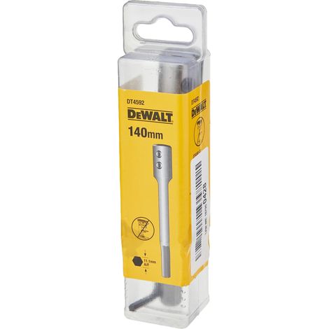 Rallonge 140mm pour Mèche à Façonner - Extension avec Tige Antidérapante - Pour le Perçage du Bois et des Plaques de Plâtre - Système Anti-Rotation dans le Mandrin Perceuse (1/4)
