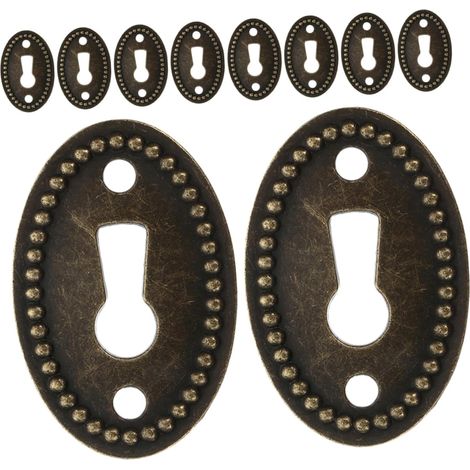 Lot de 10 cache-serrures ovales pour tiroirs commode vintage et (1/5)
