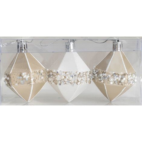 Ensemble de décorations pour sapin de Noël avec boules couleur champagne -FF--WOODTOR (1/4)