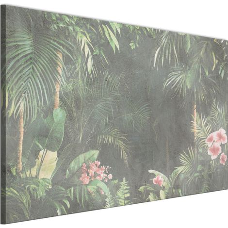 Tableau sur toile italienne 90 x 60 cm - style jungle - nature Tableau sur toile italienne 120 x 80 cm - style jungle - nature