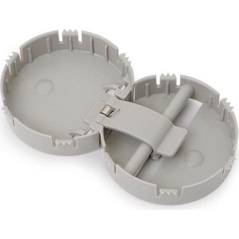 HERRAJES ALK conector de embutir para mesa. plástico. gris , 