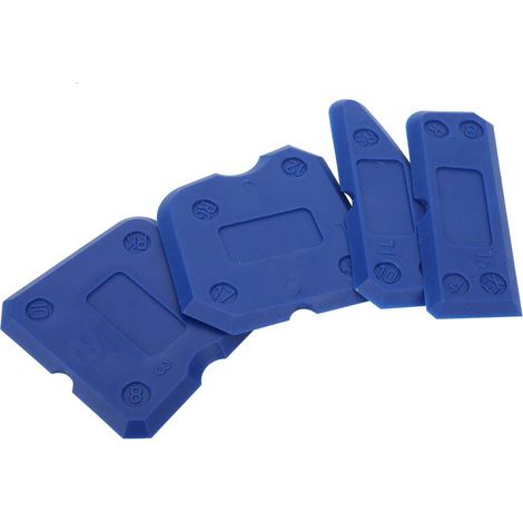 Hyuduo 4 Pcs Calfeutrer Outils Ciment Verre de Silicone Calfeutrage Kit de Raclage, Finition de Coulis de Mastic Finition de Cachetage Remover Grattoir,Autres outils à main et accessoires. (1/5)