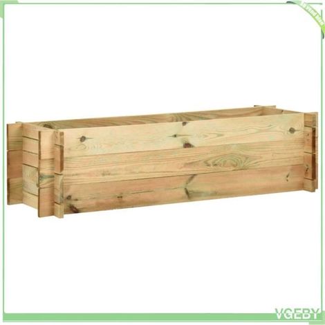 Jardinière surélevée - FAFEICY - 43349 - Bois de pin imprégné - 120 x 40 x 32 cm - Vert (1/5)