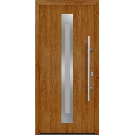 Hörmann Ecostar Haustür "ISOPRO IP 770S", golden oak, 110 x 210 cm (B x H), DIN Rechts