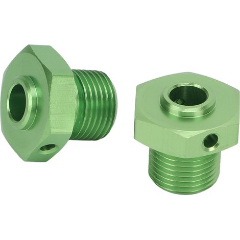 Paar 17-mm-Radnabenadapter aus Aluminiumlegierung mit Stift für ARRMA 1/8 RC-Car (grünes Ersatzteil) (1/5)