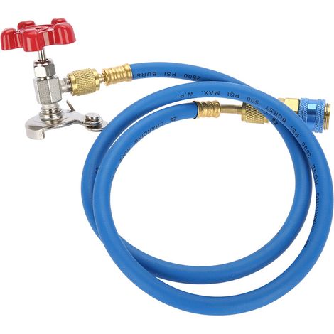 Tuyau de recharge de gaz R134a avec raccord de cartouche, adapté aux réfrigérants R502, R12 et R22. (1/5)