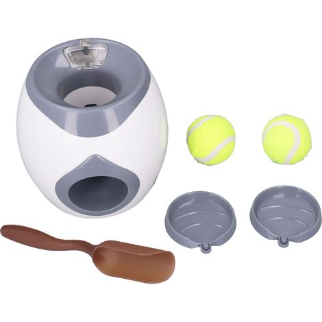 Hundefutterspender und Ball – Lernspielzeug mit 2 Tennisbällen fürs Training (1/5)