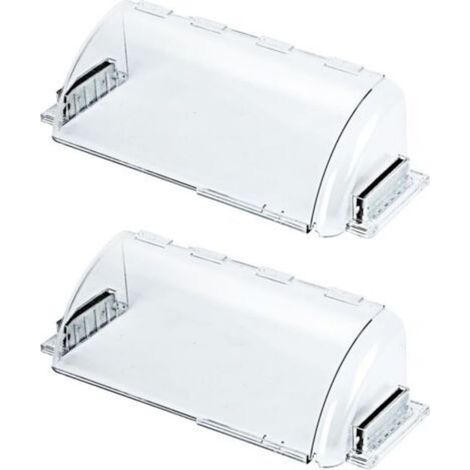 Set mit 2 verstellbaren, transparenten Lüftungsabweisern, 8,5 bis 14,5 Zoll, für Decken-, Boden- und Seitenwandgitter (1/5)