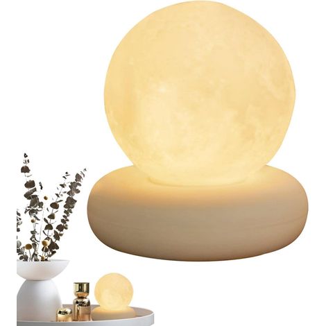 Lune  Décoration table 3D - Touch Control Luminosité Luminosité, Charge USB, Lampe table décorative, Veilleuse, Décoration chambre (1/4)