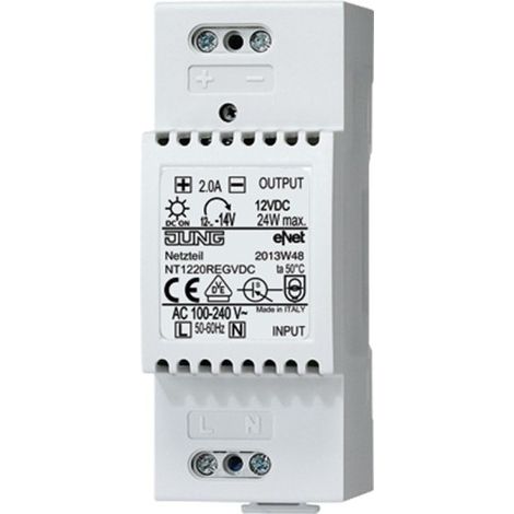 Jung Bloc d'alimentation, DC 12 V, REG, 2 TE NT 1220 REG VDC