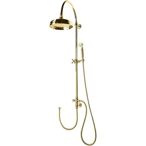 Colonne de douche VANITY avec raccord mitigeur, rétro, doré (1/2)