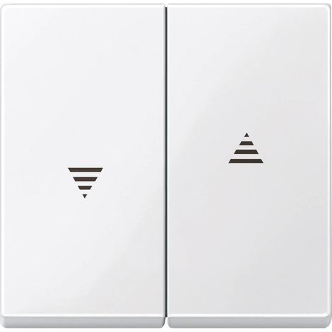 Merten Placca di copertura Interruttore tapparelle System M, 1-M, M-Smart, M-Plan, M-Creativ bianco polare lucido 43241