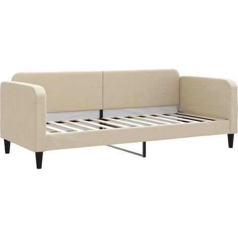 vidaXL Letto da Giorno Crema 80x200 cm in Tessuto