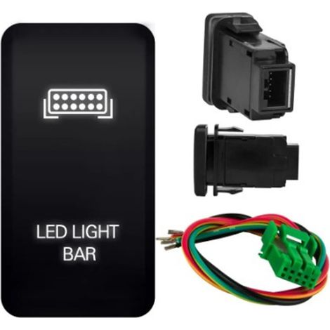 Interrupteur de modification de voiture 12V pour feux antibrouillard avec 4 fils, adapté aux feux arrière LED bleus Toyota. (1/4)