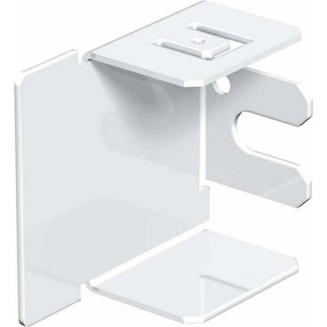 OBO Bettermann Embout 40x40mm Acier galvanisé sendzimir / revêtu de plastique blanc pur RAL 9010, 6249418 (1/2)