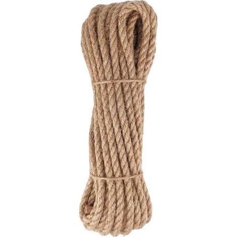 Corde de jute - 8 mm x 10 m - Jute naturelle - Écologique - Pour artisanat, jardinage, décoration (1/5)